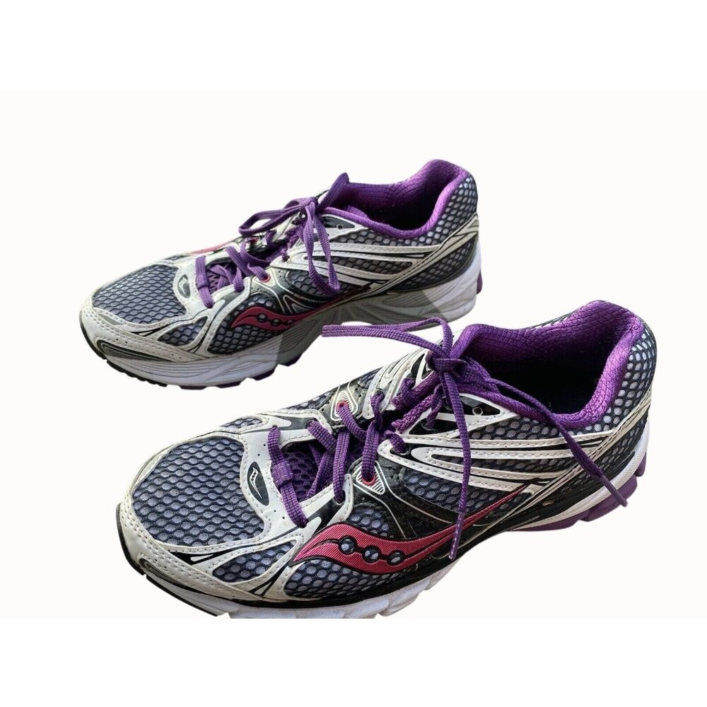 Saucony Guide 6 Womens Running Shoes Purple Black‎ Mesh Size 7.5 Lightweight
